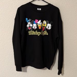 Mickey & co black vintage looking sweatshirt size medium